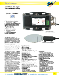 Thumbnail of document Data Sheet - OM-CP-LF101A-KIT Leaf Wetness Data Logger